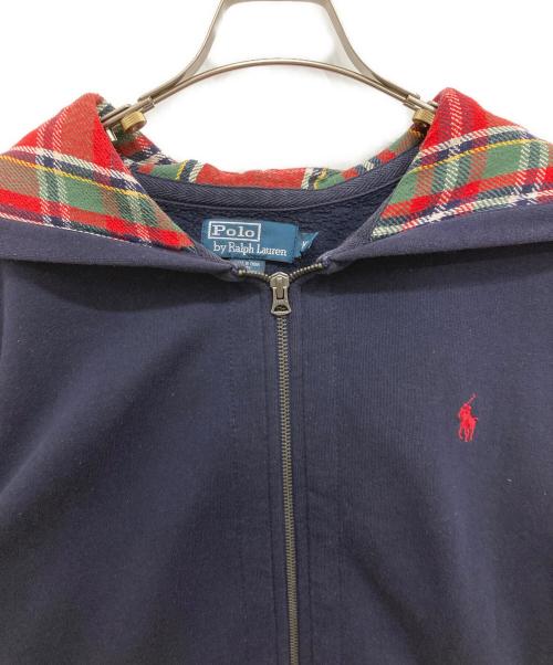 POLO RALPH LAUREN（ポロ・ラルフローレン）POLO RALPH LAUREN (ポロ・ラルフローレン) 裏起毛ジップパーカー ネイビー サイズ:XLの古着・服飾アイテム
