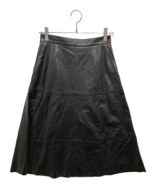 M-PREMIER（エムプルミエ）M-premier (エムプルミエ) ラムレザースカート ブラック サイズ:38の古着・服飾アイテム