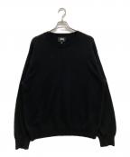 stussyステューシー）の古着「Bent Crown sweater/クラウンニット」｜ブラック