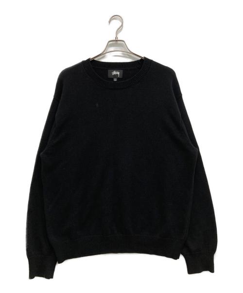 stussy（ステューシー）stussy (ステューシー) Bent Crown sweater/クラウンニット ブラック サイズ:Lの古着・服飾アイテム