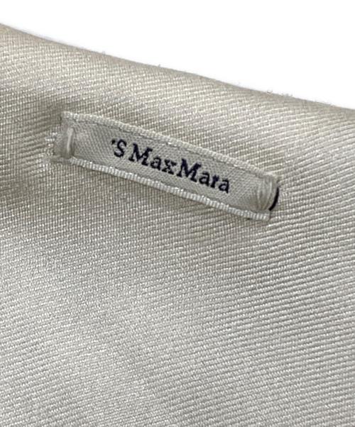 'S Max Mara（エスマックスマーラ）'S Max Mara (エスマックスマーラ) 総柄シルクノースリーブブラウス ベージュ サイズ:SIZE38の古着・服飾アイテム