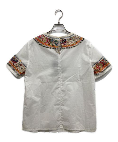 ETRO（エトロ）ETRO (エトロ) ペイズリー半袖ブラウス ホワイト サイズ:SIZE40 未使用品の古着・服飾アイテム
