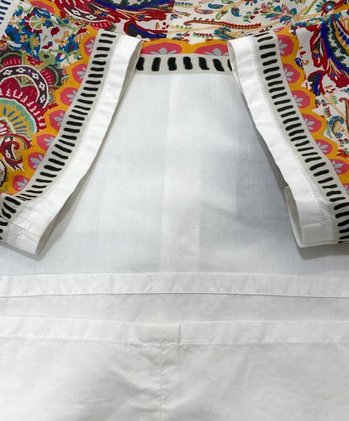 ETRO（エトロ）ETRO (エトロ) ペイズリー半袖ブラウス ホワイト サイズ:SIZE40 未使用品の古着・服飾アイテム