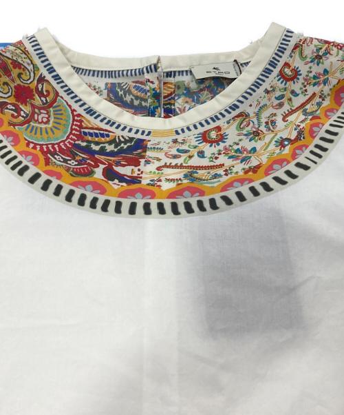 ETRO（エトロ）ETRO (エトロ) ペイズリー半袖ブラウス ホワイト サイズ:SIZE40 未使用品の古着・服飾アイテム