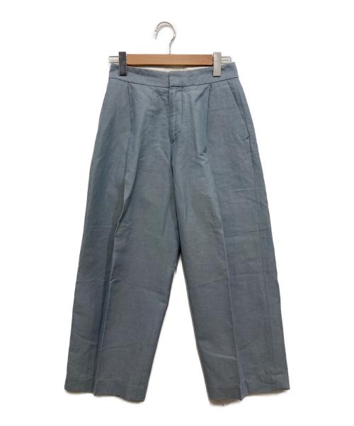 MARGARET HOWELL（マーガレットハウエル）MARGARET HOWELL (マーガレットハウエル) リネンコットンタックパンツ スカイブルー サイズ:SIZE1の古着・服飾アイテム