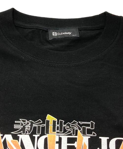 SUBCIETY（サブサエティ）SUBCIETY (サブサエティ) コラボプリントTシャツ ブラック サイズ:Lの古着・服飾アイテム