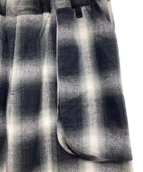 VIRGO（ヴァルゴ）VIRGO (ヴァルゴ) BLURRED CHECK FAT PANTS/オンブレチェックテーパードパンツ ブラック サイズ:3の古着・服飾アイテム