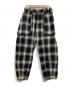VIRGO（ヴァルゴ）の古着「BLURRED CHECK FAT PANTS/オンブレチェックテーパードパンツ」｜ブラック