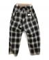 VIRGO (ヴァルゴ) BLURRED CHECK FAT PANTS/オンブレチェックテーパードパンツ ブラック サイズ:3：8000円
