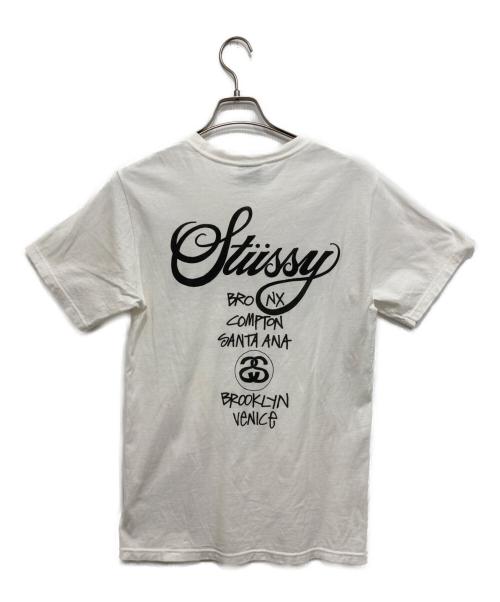 stussy（ステューシー）stussy (ステューシー) WORLD TOUR TEE ホワイト サイズ:Sの古着・服飾アイテム