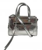 MARC JACOBSマークジェイコブス）の古着「メタリックサッチェルショルダーバッグ」｜シルバー