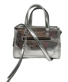 MARC JACOBS（マークジェイコブス）の古着「メタリックサッチェルショルダーバッグ」｜シルバー