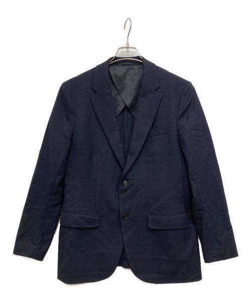 EDIFICE（エディフィス）EDIFICE (エディフィス) SUPER 120’s ウールサキソニーセットアップ ネイビー サイズ:Lの古着・服飾アイテム