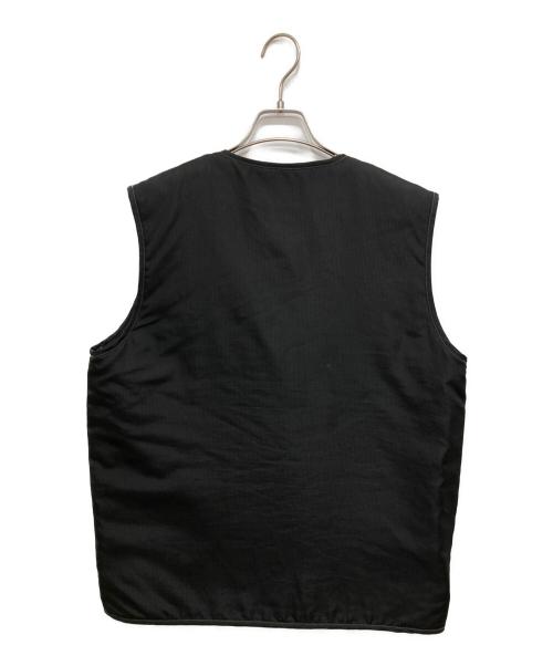 THE BLACK EYE PATCH（ブラックアイパッチ）THE BLACK EYE PATCH (ブラックアイパッチ) 中綿ロゴパッチベスト ブラック サイズ:Lの古着・服飾アイテム