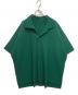 HOMME PLISSE ISSEY MIYAKE（オム プリッセ イッセイ ミヤケ）の古着「MONTHLY COLORS : MAY/プリーツオープンカラーシャツ」｜グリーン