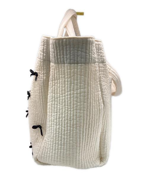 Gypsohila（ジプソフィア）Gypsohila (ジプソフィア) Travel Bag (L)/リボントートバッグ ホワイトの古着・服飾アイテム