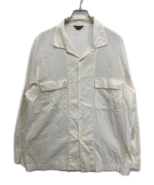 COMME des GARCONS HOMME PLUS（コムデギャルソンオムプリュス）COMME des GARCONS HOMME PLUS (コムデギャルソンオムプリュス) 90’s長袖開襟シャツ ホワイト サイズ:不明の古着・服飾アイテム