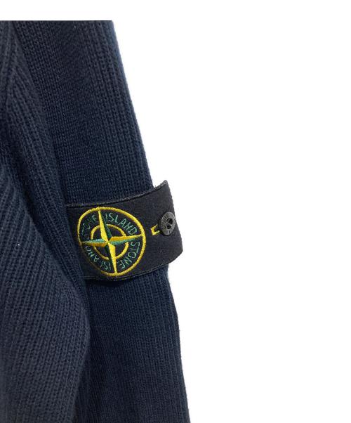 STONE ISLAND（ストーンアイランド）STONE ISLAND (ストーンアイランド) RIBBED SOFT ORGANIC COTTON - CARDIGAN ネイビー サイズ:Lの古着・服飾アイテム