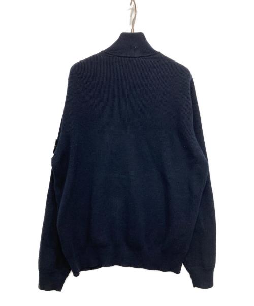 STONE ISLAND（ストーンアイランド）STONE ISLAND (ストーンアイランド) RIBBED SOFT ORGANIC COTTON - CARDIGAN ネイビー サイズ:Lの古着・服飾アイテム
