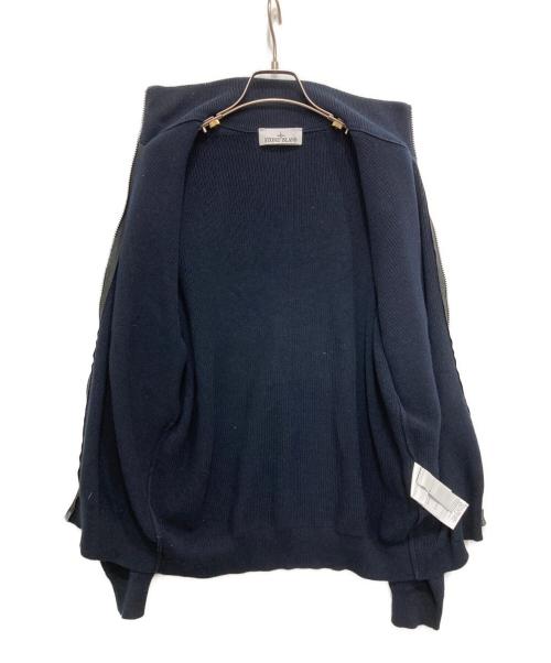 STONE ISLAND（ストーンアイランド）STONE ISLAND (ストーンアイランド) RIBBED SOFT ORGANIC COTTON - CARDIGAN ネイビー サイズ:Lの古着・服飾アイテム
