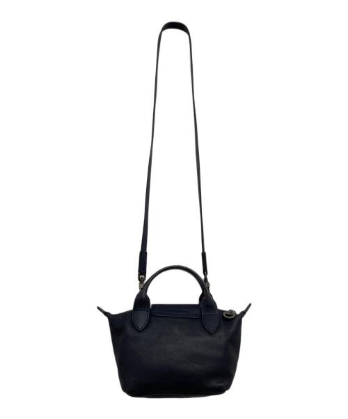 LONGCHAMP（ロンシャン）LONGCHAMP (ロンシャン) ル・プリアージュ キュイール トップハンドルバッグ ネイビーの古着・服飾アイテム