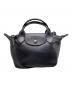 LONGCHAMP（ロンシャン）の古着「ル・プリアージュ キュイール トップハンドルバッグ」｜ネイビー