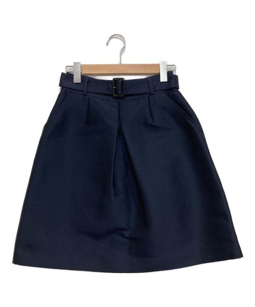 BURBERRY LONDON（バーバリーロンドン）BURBERRY LONDON (バーバリーロンドン) ひざ丈フレアスカート ネイビー サイズ:SIZE36  未使用品の古着・服飾アイテム