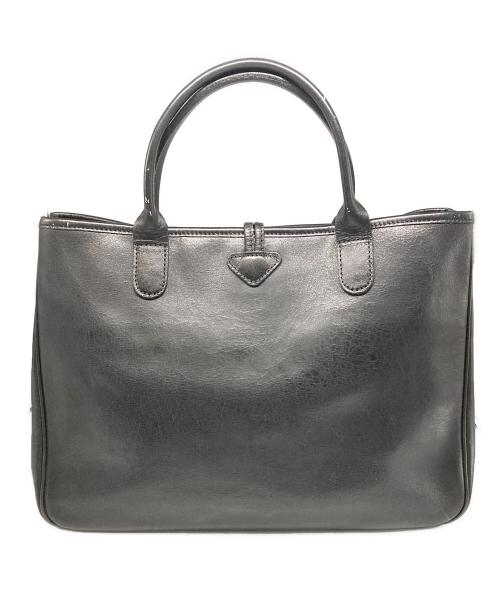 LONGCHAMP（ロンシャン）LONGCHAMP (ロンシャン) レザートートバッグ ブラックの古着・服飾アイテム
