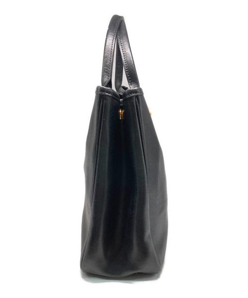 LONGCHAMP（ロンシャン）LONGCHAMP (ロンシャン) レザートートバッグ ブラックの古着・服飾アイテム