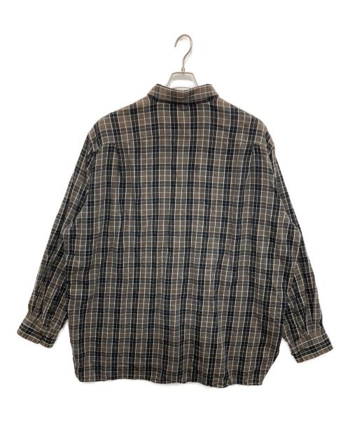 Acne studios（アクネ ストゥディオズ）Acne studios (アクネ ストゥディオズ) フェイスモチーフチェックシャツ グレー サイズ:XXLの古着・服飾アイテム