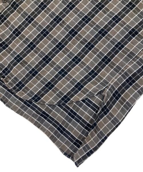 Acne studios（アクネ ストゥディオズ）Acne studios (アクネ ストゥディオズ) フェイスモチーフチェックシャツ グレー サイズ:XXLの古着・服飾アイテム