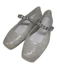 JIMMY CHOO（ジミーチュウ）の古着「THE JELLY/クリアフラットパンプス」｜クリア
