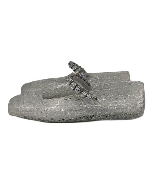 JIMMY CHOO（ジミーチュウ）JIMMY CHOO (ジミーチュウ) THE JELLY/クリアフラットパンプス クリア サイズ:36の古着・服飾アイテム