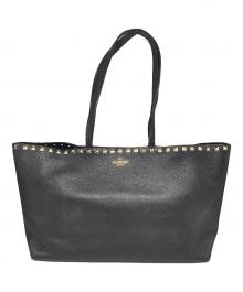 VALENTINO（ヴァレンティノ）の古着「ロックスタッズトートバッグ」｜ブラック