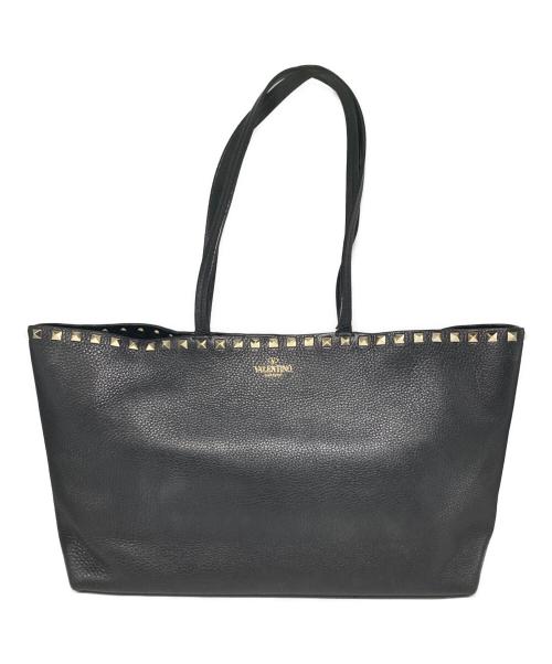 VALENTINO（ヴァレンティノ）VALENTINO (ヴァレンティノ) ロックスタッズトートバッグ ブラックの古着・服飾アイテム