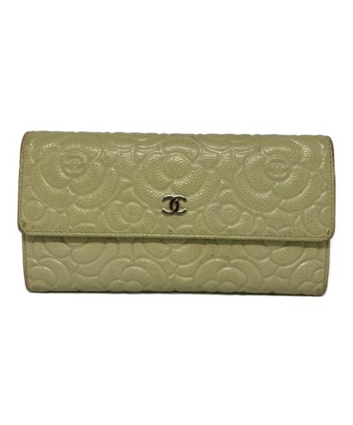 CHANEL（シャネル）CHANEL (シャネル) カメリア/長財布 ベージュの古着・服飾アイテム