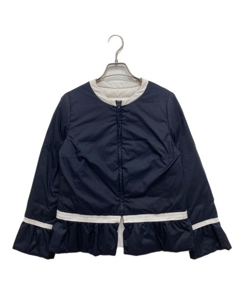 LANVIN en Bleu（ランバンオンブルー）LANVIN en Bleu (ランバンオンブルー) リバーシブルダウンジャケット ネイビー サイズ:SIZE36の古着・服飾アイテム