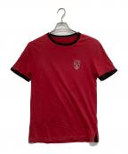 EMPORIO ARMANIエンポリオ アルマーニ）の古着「ロゴリンガーTシャツ」｜レッド