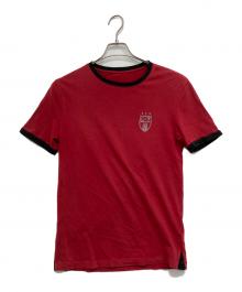 EMPORIO ARMANI（エンポリオ アルマーニ）の古着「ロゴリンガーTシャツ」｜レッド