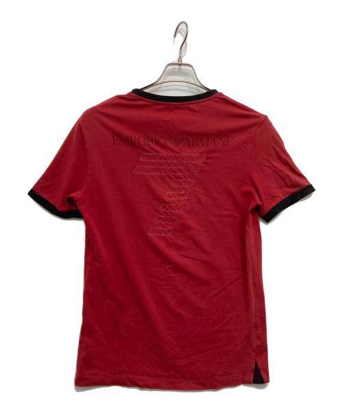EMPORIO ARMANI（エンポリオ アルマーニ）EMPORIO ARMANI (エンポリオ アルマーニ) ロゴリンガーTシャツ レッド サイズ:Ｍの古着・服飾アイテム