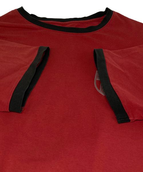 EMPORIO ARMANI（エンポリオ アルマーニ）EMPORIO ARMANI (エンポリオ アルマーニ) ロゴリンガーTシャツ レッド サイズ:Ｍの古着・服飾アイテム