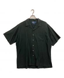 POLO RALPH LAUREN（ポロ・ラルフローレン）の古着「シルク混オープンカラー半袖シャツ」｜ブラック