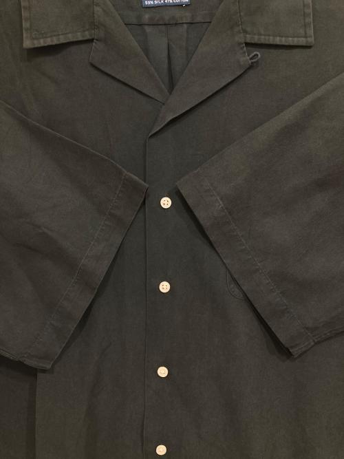 POLO RALPH LAUREN（ポロ・ラルフローレン）POLO RALPH LAUREN (ポロ・ラルフローレン) シルク混オープンカラー半袖シャツ ブラック サイズ:XLの古着・服飾アイテム