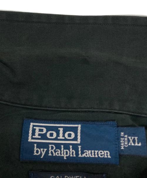 POLO RALPH LAUREN（ポロ・ラルフローレン）POLO RALPH LAUREN (ポロ・ラルフローレン) シルク混オープンカラー半袖シャツ ブラック サイズ:XLの古着・服飾アイテム