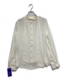 BLUE LABEL CRESTBRIDGE（ブルーレーベルクレストブリッジ）の古着「リボンブラウス」｜ホワイト