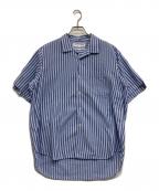 COMME des GARCONS SHIRTコムデギャルソンシャツ）の古着「90’s半袖ストライプ開襟シャツ」｜ブルー