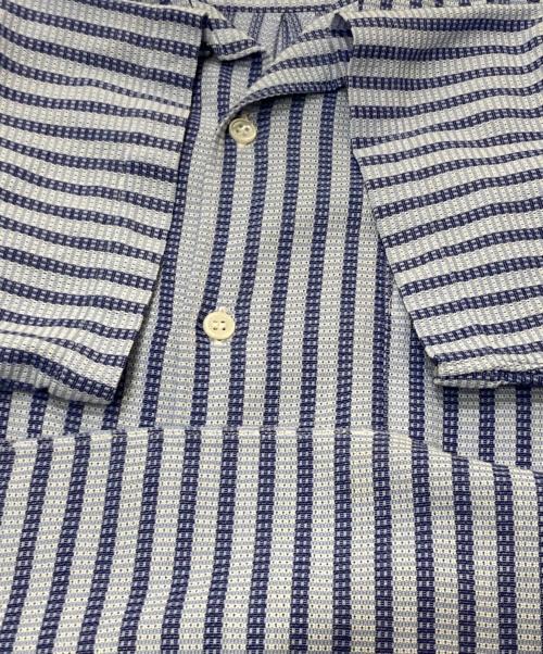 COMME des GARCONS SHIRT（コムデギャルソンシャツ）COMME des GARCONS SHIRT (コムデギャルソンシャツ) 90’s半袖ストライプ開襟シャツ ブルー サイズ:Sの古着・服飾アイテム