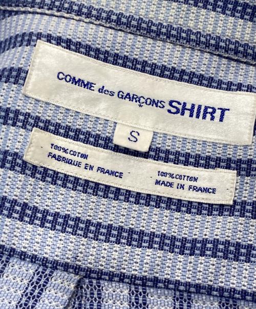 COMME des GARCONS SHIRT（コムデギャルソンシャツ）COMME des GARCONS SHIRT (コムデギャルソンシャツ) 90’s半袖ストライプ開襟シャツ ブルー サイズ:Sの古着・服飾アイテム