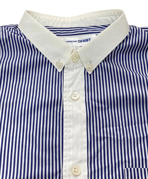 COMME des GARCONS SHIRT（コムデギャルソンシャツ）COMME des GARCONS SHIRT (コムデギャルソンシャツ) 長袖ストライプシャツ ブルー サイズ:Sの古着・服飾アイテム