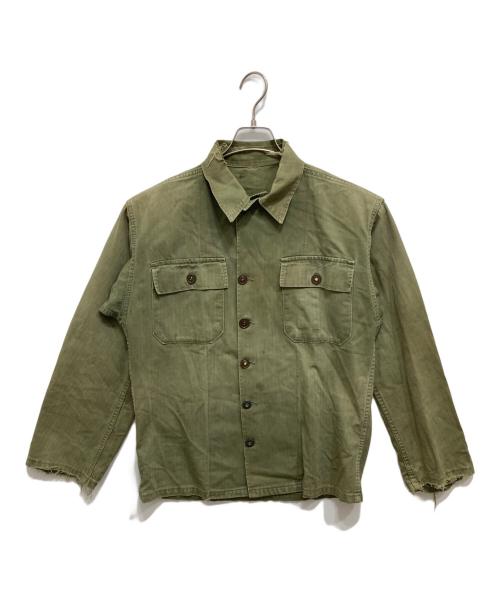 US ARMY（ユーエスアーミー）US ARMY (ユーエスアーミー) 50’sユーティリティーシャツ グリーン サイズ:freeの古着・服飾アイテム